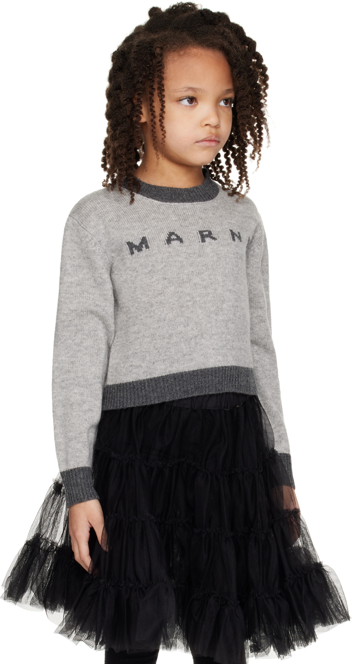Marni Kids Gray Wool Sweater