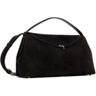 TOTEME Brown T-Lock Suede Top Handle Bag