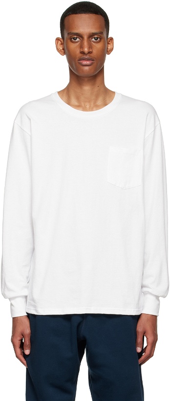 Photo: Bather White Organic Cotton Long Sleeve T-Shirt