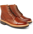 Grenson - Joseph Cap-Toe Burnished-Leather Boots - Brown
