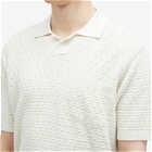 Percival Men's Blackjack Negroni Knitted Polo Shirt in Cream