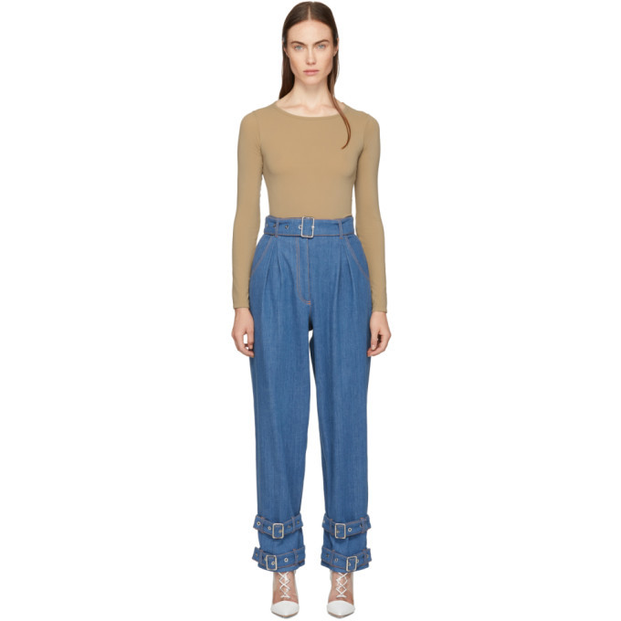 Photo: Kreist Blue High-Rise Buckled Jeans