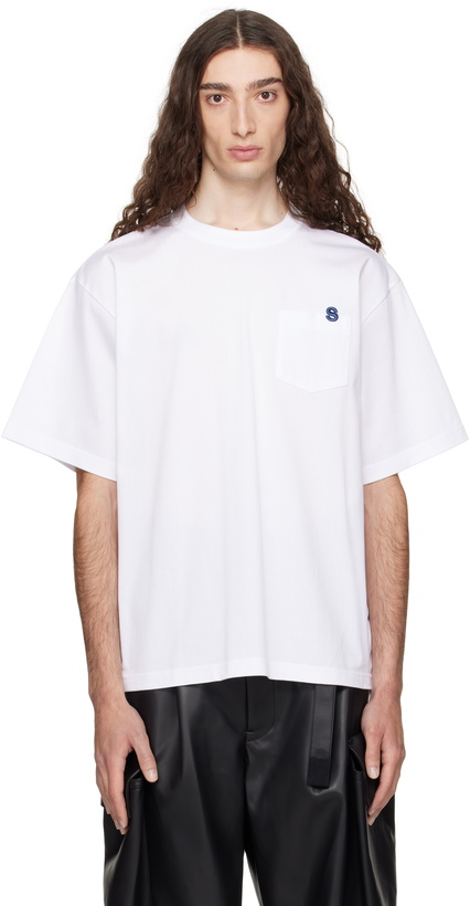 Photo: sacai White 'S' Cotton Jersey T-shirt