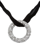 Jil Sander Black & Silver Silk Nature Necklace
