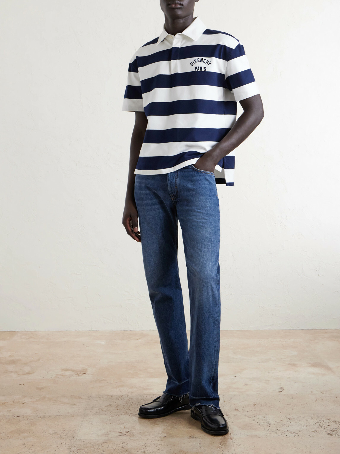 Givenchy - Straight-Leg Fringed Jeans - Blue