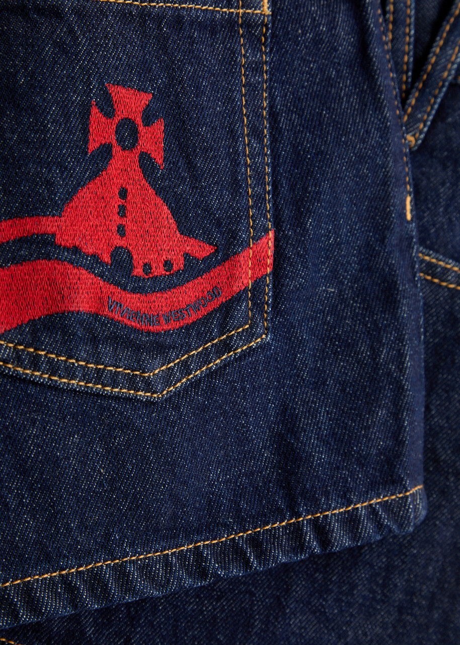 Vivienne Westwood Cut-out Denim Mini Skirt Indigo Vivienne Westwood