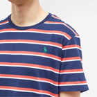 Polo Ralph Lauren Men's Multi Stripe T-Shirt in Newport Navy Multi