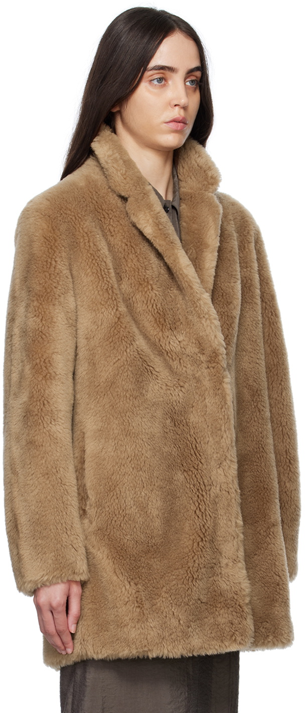 【関税込み】Yves Salomon - Meteo コート Yves Salomon - Meteo Brown Notched Lapel Coat Yves Salomon