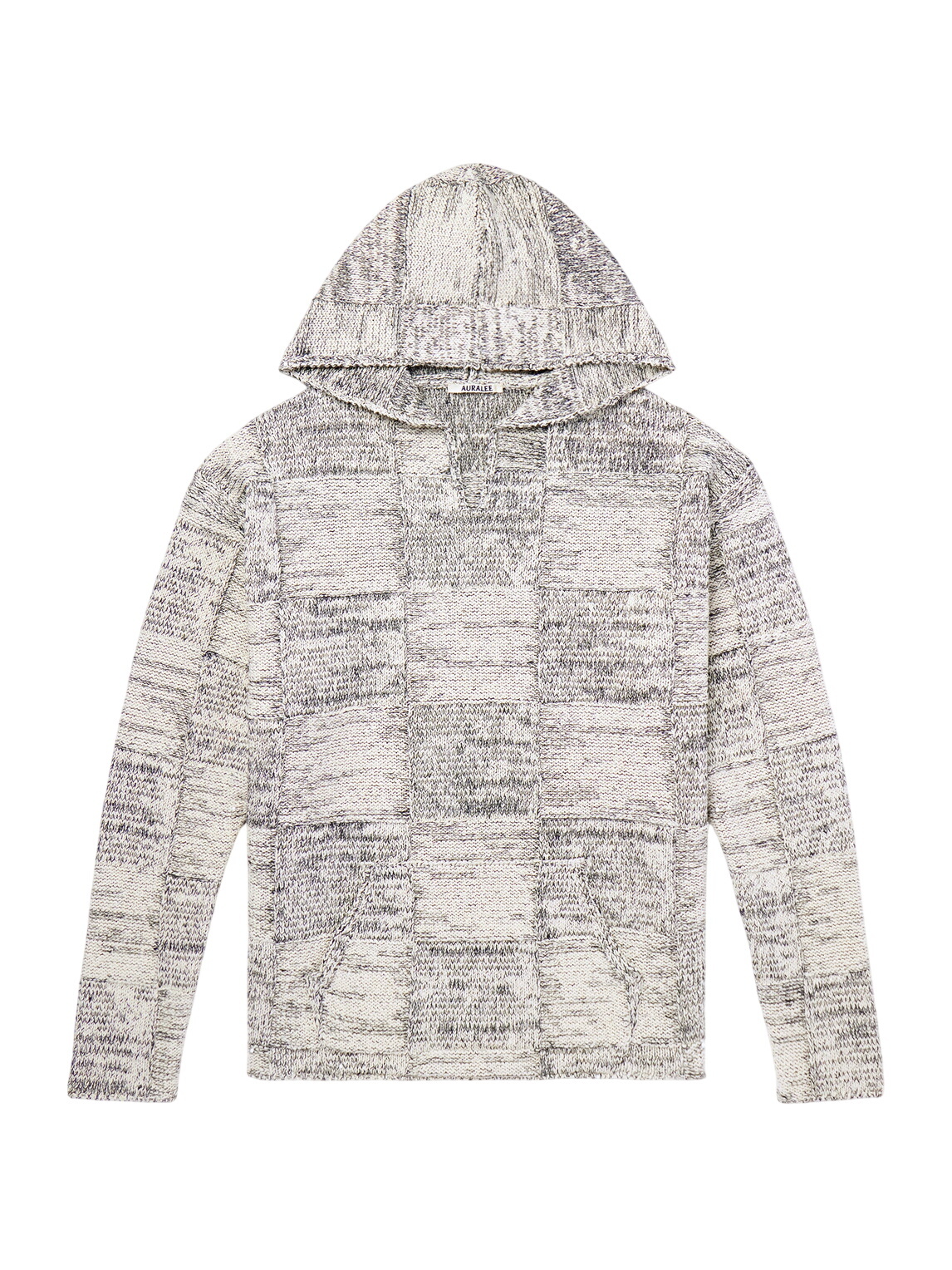 Auralee Men's Finx Stripe Zip Up in Light Blue Stripe Auralee