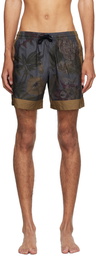 Dries Van Noten Navy Printed Swim Shorts