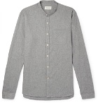 Oliver Spencer - Grandad-Collar Cotton Shirt - Men - Gray