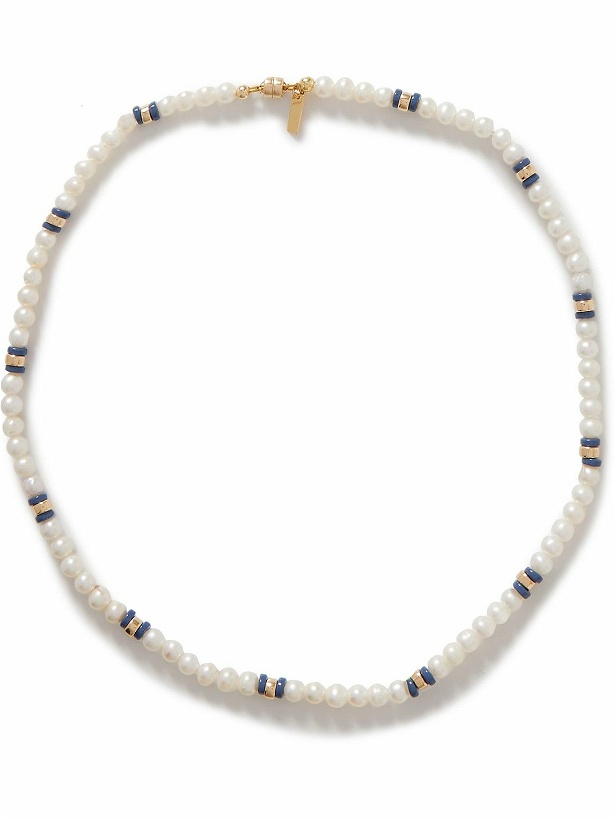 Photo: éliou - Lola Gold-Plated Pearl and Enamel Necklace