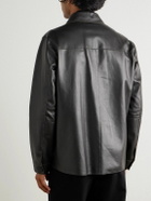 Incotex - Montedoro Leather Overshirt - Brown