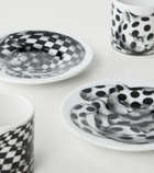 Fornasetti High Fidelity set of 2 porcelain cups and saucers