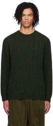 BEAMS PLUS Green Crewneck Sweater