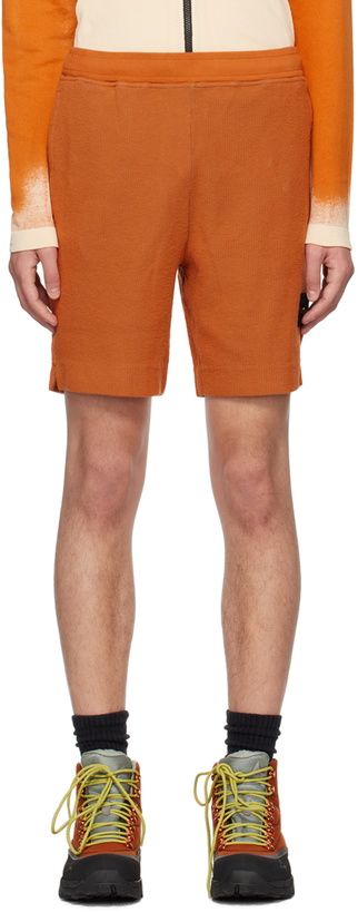 Photo: Stone Island Orange Garment-Dyed Shorts