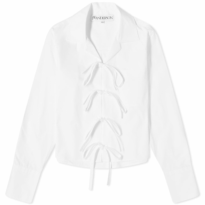 Photo: JW Anderson Women's Bow Tie Cropped Shirt in White
