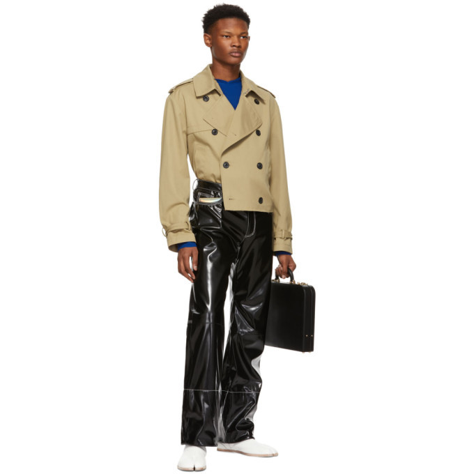 Maison Margiela Beige Cropped Trench Jacket Maison Margiela