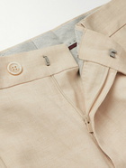 Brunello Cucinelli - Summer Twist Tapered Linen and Wool-Blend Trousers - Neutrals