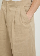 Jacquemus Le Short Pastro Herringbone Linen-blend Shorts Beige