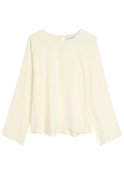 Forte_forte Stitch-effect Crepe top Cream