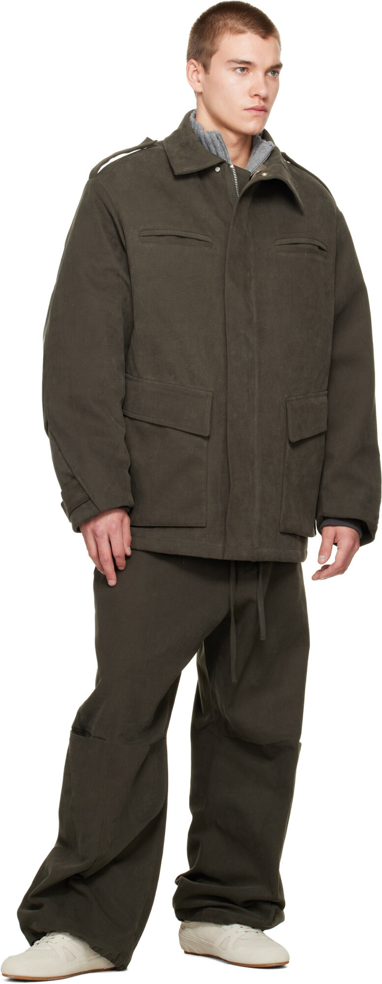 Seventh Khaki Pilot Parka Coat