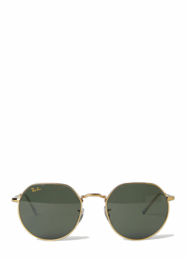 Photo: Ray-Ban - RB3565 Jack Circle Sunglasses in Gold