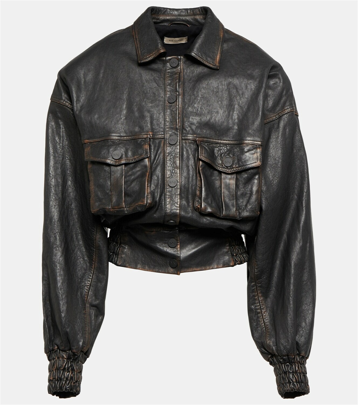 The Mannei Nice leather bomber jacket