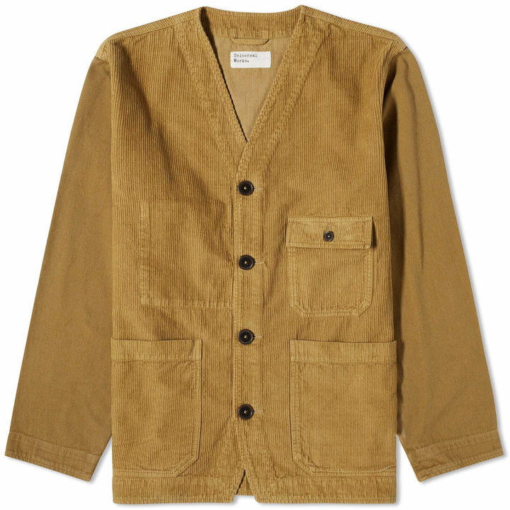 Photo: Universal Works Men's Corduroy Cabin Jacket in Sand