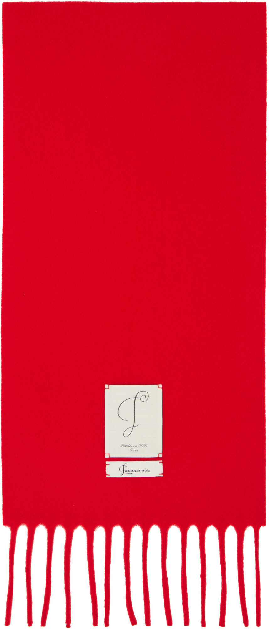 JACQUEMUS Red 'The Cavallo' Scarf