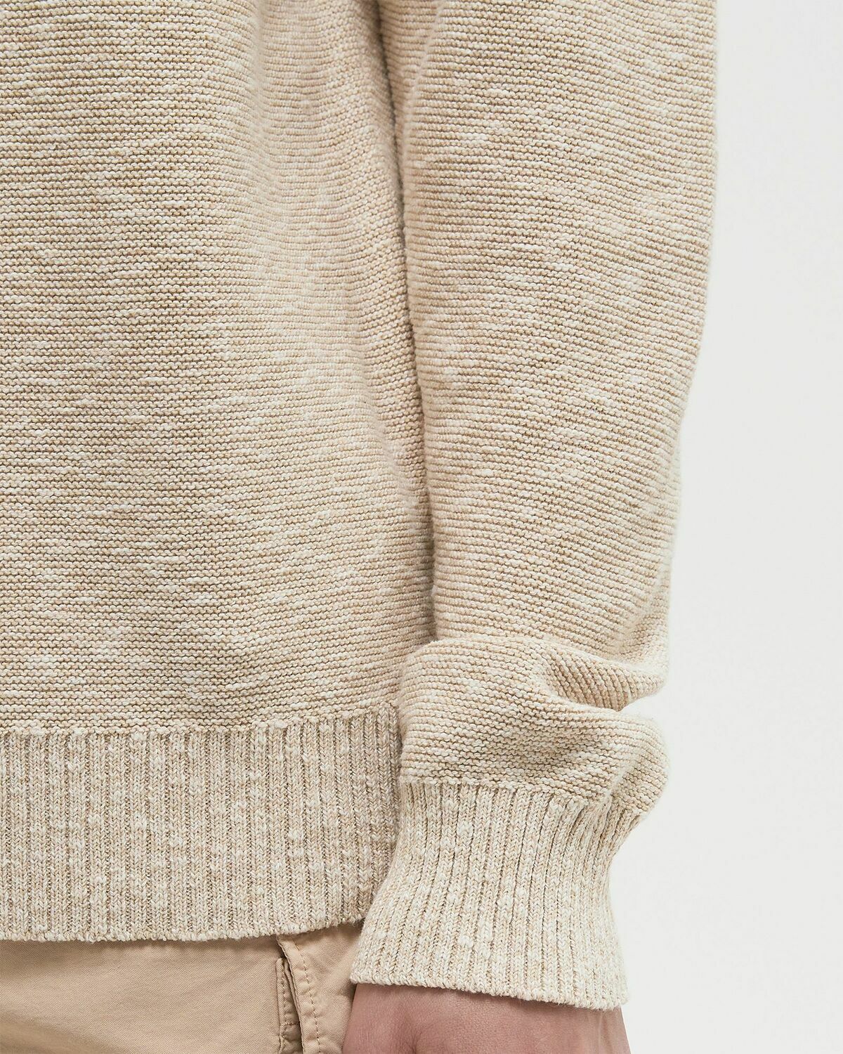 WOOLRICH MARLED CREWNECK Beige Mens Pullover