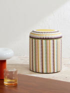 La DoubleJ - Baba Printed Canvas Outdoor Pouf - Multi