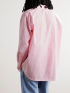 ATON - Giza Pinstriped Cotton-Poplin Shirt - Pink