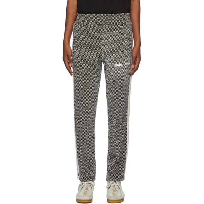 Photo: Palm Angels Black and Beige Houndstooth Lounge Pants