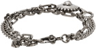 Alexander McQueen Silver Studs & Skull Bracelet