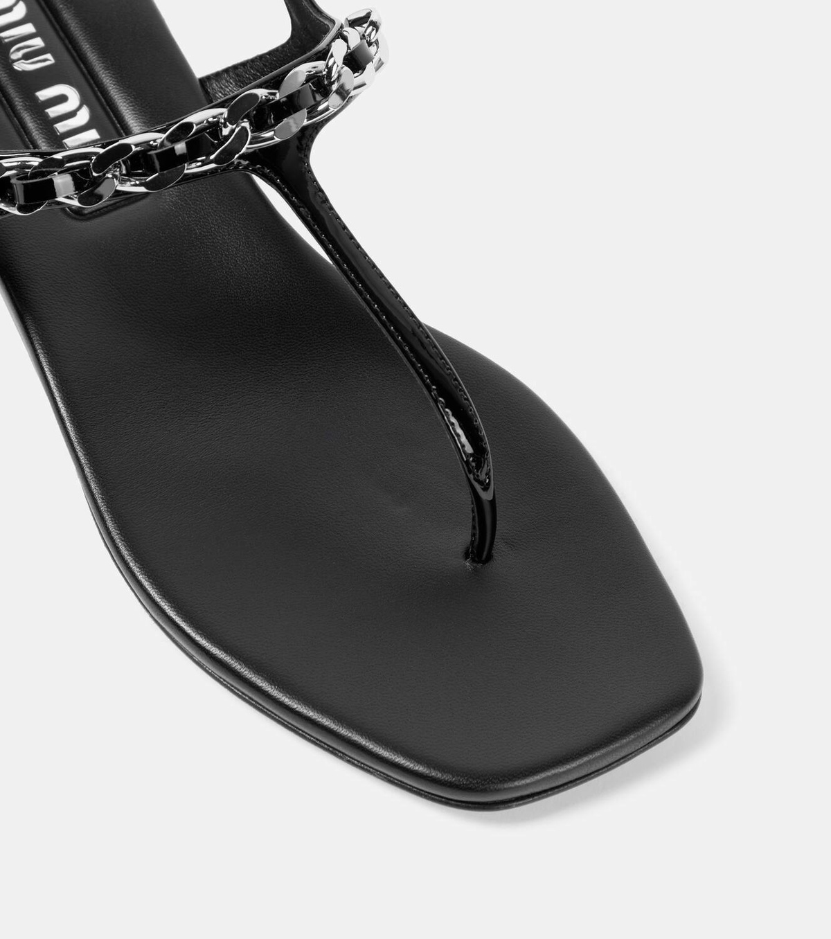 Miu Miu Patent leather thong sandals Miu Miu