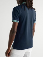 Nike Tennis - Heritage Slim-Fit Colour-Block Dri-FIT Piqué Tennis Shirt - Blue