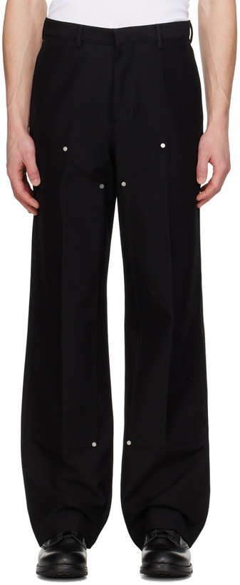 Photo: Palm Angels Black Monogram Trousers