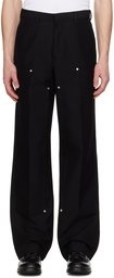 Palm Angels Black Monogram Trousers