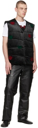 Bloke Black Paneled Faux Leather Pants