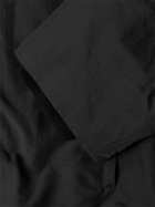 LOEWE - Leather-Trimmed Silk-Blend Taffeta Hooded Jacket - Black
