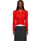 ISSEY MIYAKE Red October Spongy-58 Cardigan