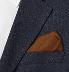 Kingsman - Drake's Linen and Cotton-Blend Pocket Square - Brown