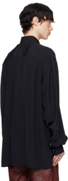 Mugler Black Fluid Piercing Shirt