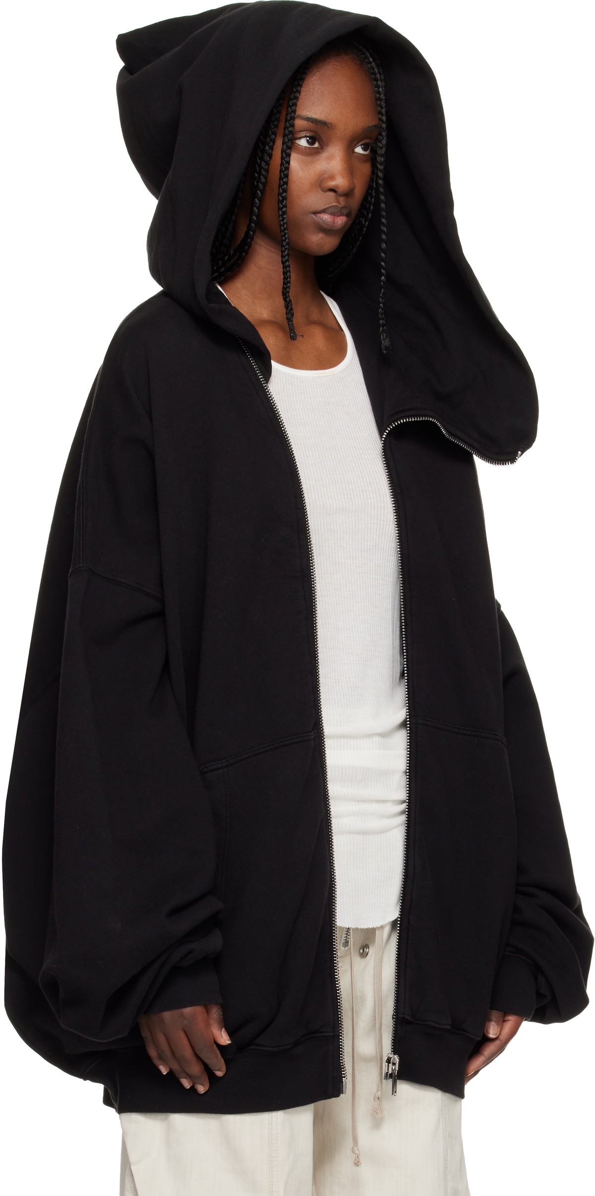 Rick Owens DRKSHDW Black Temple Mountain Hun Hoodie