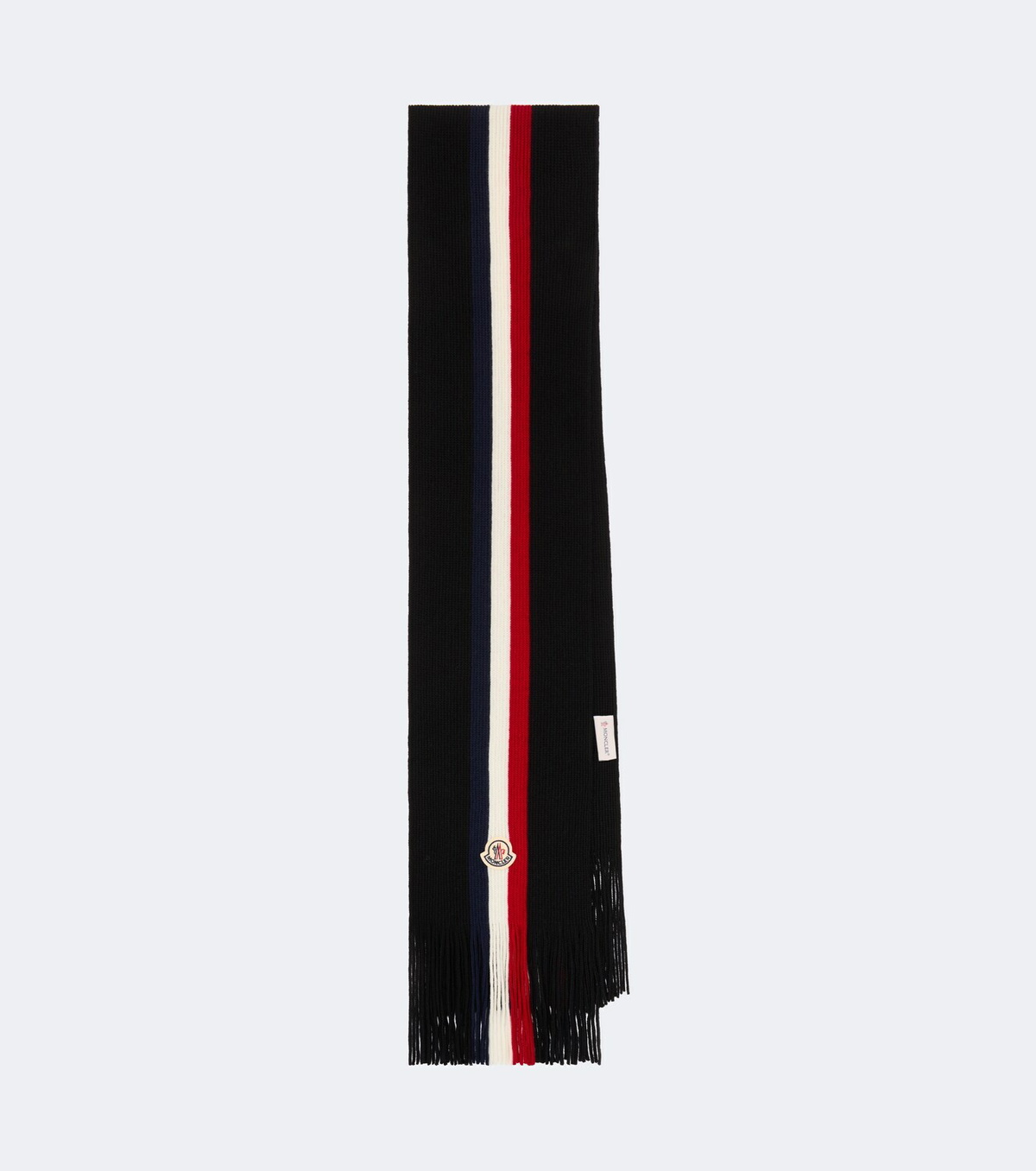 Moncler Logo virgin wool scarf