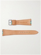 laCalifornienne - Aquamarine Striped Leather Watch Strap - Blue