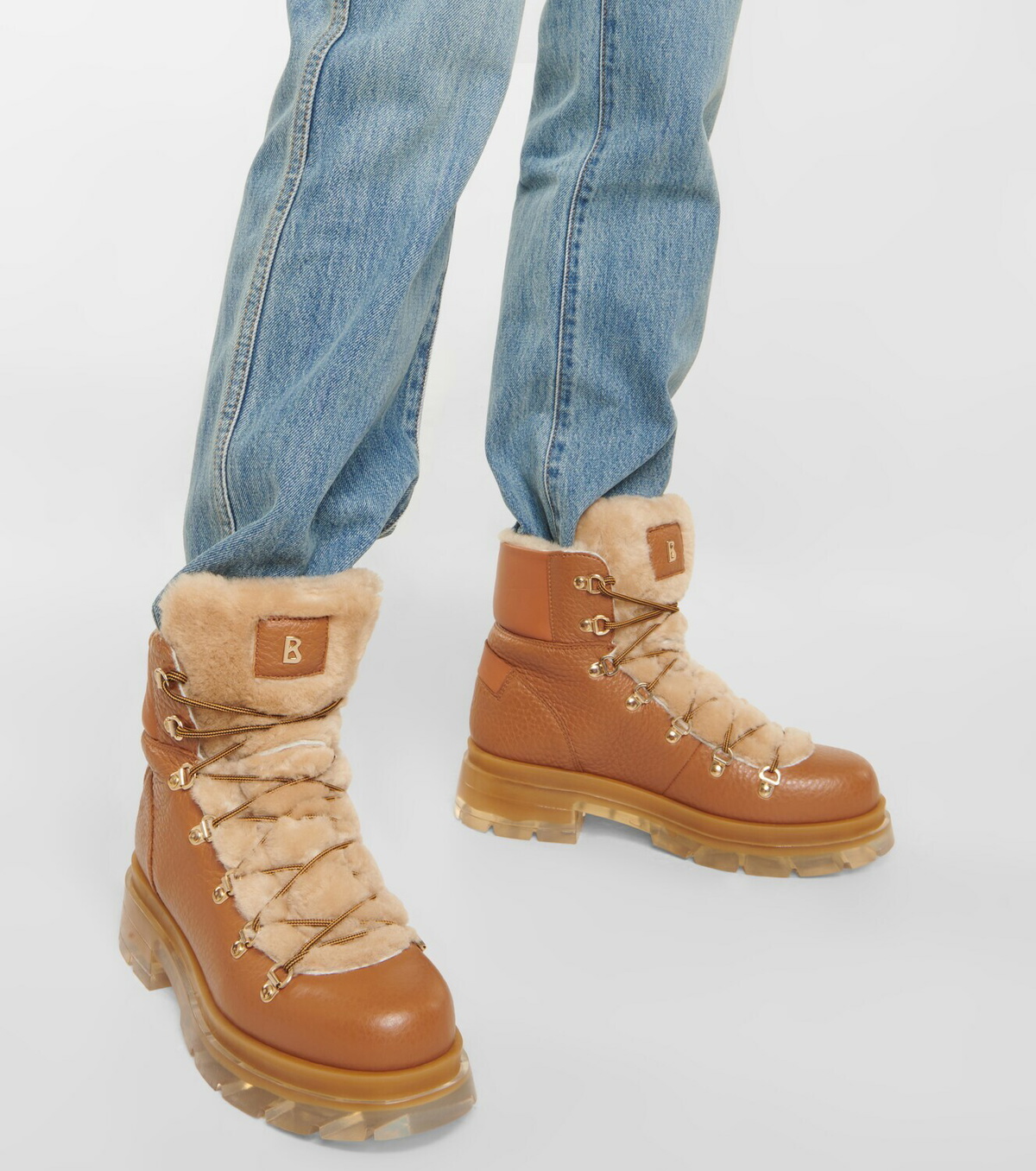 【Bogner】 Shearling-trimmedレザーブーツ Bogner Shearling-trimmed leather boots - Boots - Compare