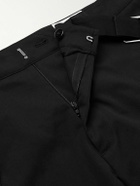 McQueen - Straight-Leg Belted Cotton-Blend Trousers - Black