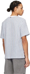 Thom Browne Blue & Gray Striped T-Shirt